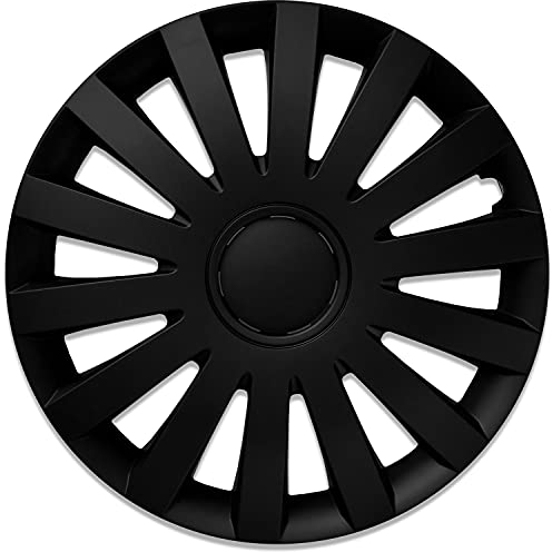 Albrecht 17 Zoll Radkappen schwarz matt für Stahlfelgen - Wind Radzierblenden aus hochwertigem Kunststoff - Langlebige Radblenden in originaler Albrecht Verpackung - Made in EU