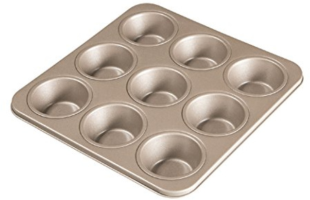 FORBAKE Carbon Steel Nonstick Bakeware Muffin Pan (9-Cup)