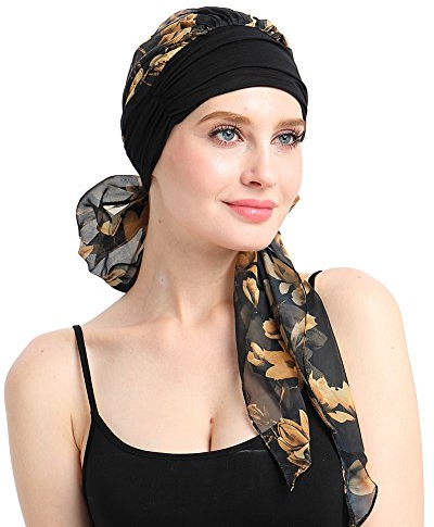 FocusCare weiche Womens Turban Kopftuch Kopf wickelt für Krebs 100% Bambus cool
