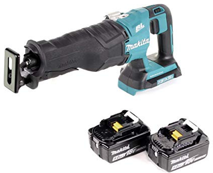 Makita DJR 360 T Akku Reciprosäge 36V (2x18V) Brushless Säbelsäge + 2x 5,0 Ah Akku - ohne Ladegerät