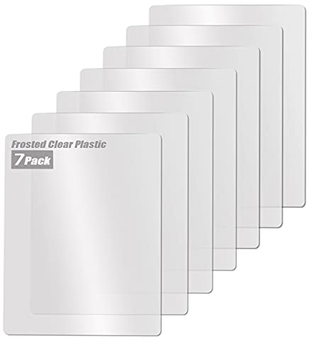 Fotouzy Plastic Cutting Board Set of 7, Frosted Clear Flexible Cutting Mats, BPA-Free, Non-Porous, Dishwasher Safe, Transparent