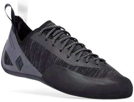 BLACK DIAMOND Men’s Momentum Lace Rock Climbing Shoes | Engineered Knit Upper | 4.3mm Rubber Outsole | Black-Anthracite | Size 11