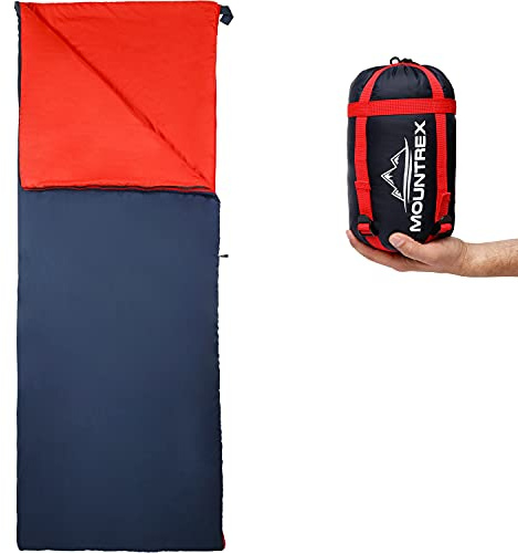 MOUNTREX Schlafsack - Kleines Packmaß & Ultraleicht (700g) Sommer Deckenschlafsack - Outdoor Sommerschlafsack – Camping, Reise, Festival – Koppelbar