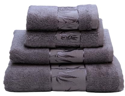 Marmaris Co. Set of 4 Luxury Super Soft Towels – Premium Viscose Derived from Bamboo & Turkish Cotton for The Ultimate Bath Experience