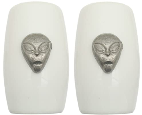Alien ET China Salt and Pepper Shakers Cruet Set Modern White CSP 416