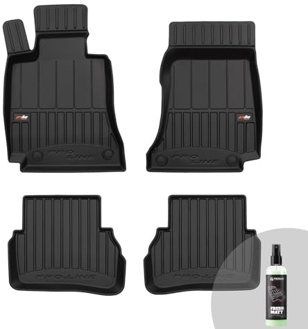 FROGUM ProLine 3D Gummimatten Exklusiven Auto Fußmatten Autofussmatten für Mercedes-Benz C-Klasse W205 2014-2021 | Die höchsten Kanten