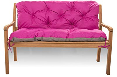 Coussin pour balancelle de jardin - Banc avec dossier - Coussin pour balancelle de jardin - Coussin de banc extérieur (120 x 60 x 50, Rose)