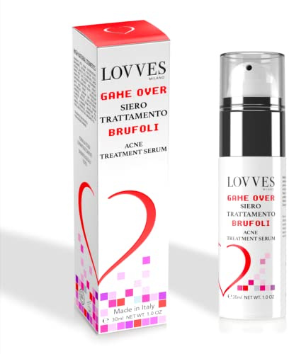 LOVVES Crema Anti Brufoli, Alta Cosmesi Naturale, Anti Acne, Antibatterico, Sebo Regolarizzante, Sfiamma e Leviga la zona Interessata, Flacone Airless da 30ml