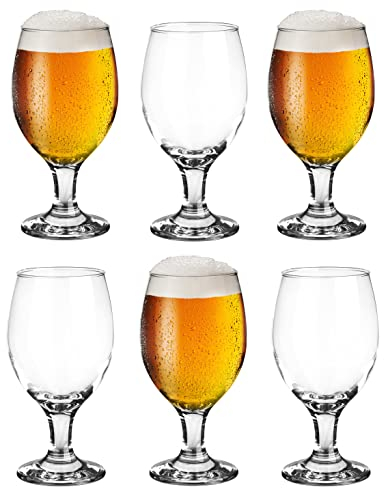 Glasmark Krosno Juego De Vasos De Cerveza 0,36 Litros Vasos De Cerveza Copa De Cerveza Para Cerveza Artesanal Copa De Tulipa Para Cóctel Vasos De Cóctel Resistentes Al Lavavajillas 6 X 360Ml