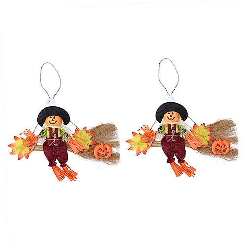 ibasenice 2 Piezas Escoba De Bruja Escoba De Juguete Escobero Escoba De Halloween Colgando Palo De Escoba Colgante Vuelo