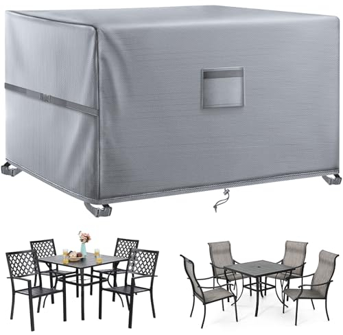 Kovshuiwe Fundas para Muebles de jardín,200x160x70cm, Impermeable, Fundas de Mesa de Patio 420D, Tela Oxford Resistente, Cubierta de Muebles de ratán, Resistente al Viento, Anti-UV para Patio,
