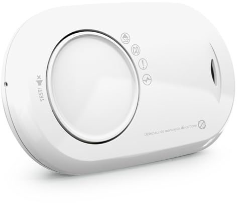 Fire Angel AE3820 Détecteur de Monoxyde de Carbone CO, Capteur de Monoxyde de Carbone, Détecteur de CO Portable, Pile Scellée 10 Ans, Maison, Voyage. NF