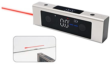 AUBEST Buscador de Rango Transportador láser Inclinómetro Digital Medición de ángulo Regla láser Buscador de ángulo LCD Grande Medición láser de Carga Tipo C(5342A)