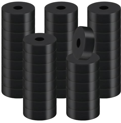 Aoyswuz 70 Stück Gummi Unterlegscheiben M6, Gummipuffer 20 x 6 mm Gummidichtung Rund, Gummi Abstandshalter für Elektrische Anschlüsse Geräte Reparaturen Installation