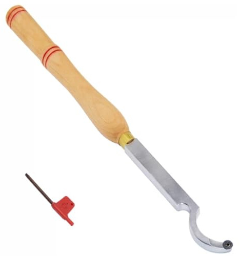 Drechselbank-Finisher-Werkzeug, Aushöhlungswerkzeug for Drechselwerkzeuge mit Hartmetallspitze, gebogene Drehmeißel-Werkzeugleiste mit rundem 12-mm-Hartmetalleinsatz