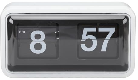 Cosiki Flip Clock, Orologio Meccanico Vintage Flip Down Shelf Oro (WHITE)