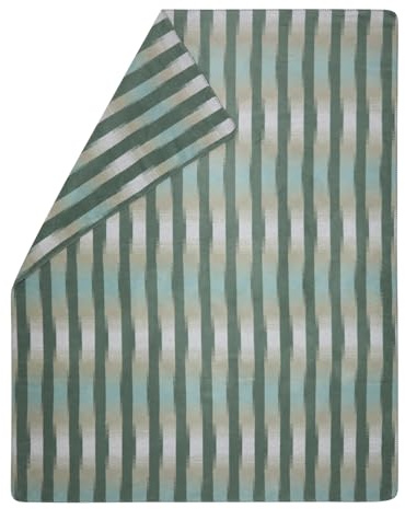 David Fussenegger Kuscheldecke Farbverlauf 150x200cm Flauschige Sofadecke aus Recycling-Baumwolle nachhaltig produziert ÖkoTex100 GRS Made in Austria Farbe Efeugrün