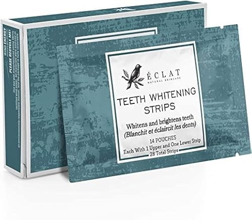 Teeth Whitening Strips, Tooth Whitener, Tooth Bleaching, Antimicrobial, Convenient and Easy to Use, Enhanced Oral Health, Gentle On Teeth and Gums, 28 Stripes (14 Pouches)