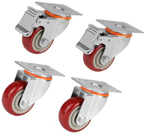 iplusmile 4 Stücke Industrielle Lenkrollen Lenkrollen Bremse für Warenkorb Trolley