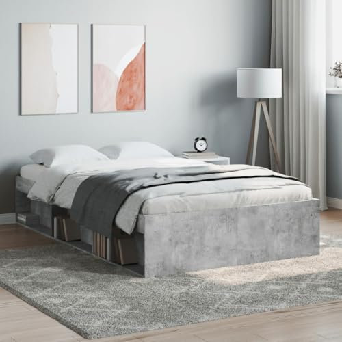 Festnight Bett 120x200 cm mit Stauraum Bettgestell Holz Doppelbett Einzelbetten Holzbett Jugendbett Bettrahmen Schlafzimmer Bett Jugendzimmer Massivholzbett
