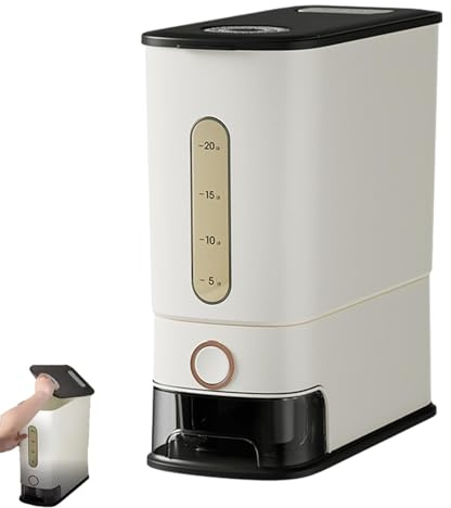 Rice Dispenser - Cereal Dispenser, Kitchen Rice Tray | 24L Rice Press-Type Momed Container, Multi-Grain Storage Dispenser, Large Capacity Cereal Box For Warehouse,