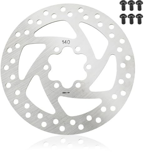 Rotor de freno de disco de 140 mm, rotores de bicicleta de acero inoxidable cubos roscados de disco de freno Rotor Adaptador de brida con 6 pernos para bicicleta de carretera de