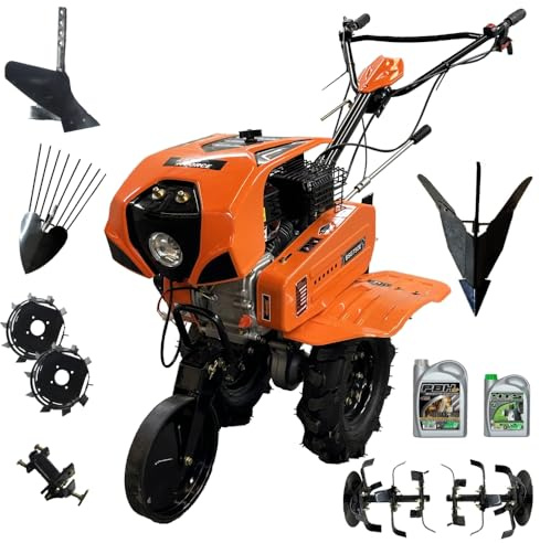 Motocoltivatore termico professionale 212 CC - 7 CV ZEUS FORCE con kit completo e paraurti