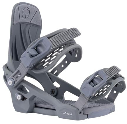 Arbor Acacia Womens Snowboard Bindings, M, Slate/Marshmallow