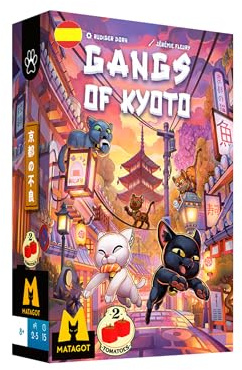 Gangs of Kyoto – Juego de Cartas de Estrategia con Gatos | Juego de Mesa Familiar y para Amigos, Partidas Rápidas 15-30 Min, 2-5 Jugadores, +8 Años