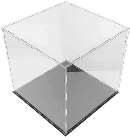 BIUDECO Scatola Espositiva in Acrilico Trasparente 28X28X27 CM per Pallone da Basket e Calcio Custodia Antipolvere Impilabile per Esposizione e Raccolta Domestica