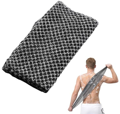 Serviette de douche exfoliante ecovia en fibres de bambou et charbon actif – Exfoliation douce, séchage rapide, usage quotidien (1)