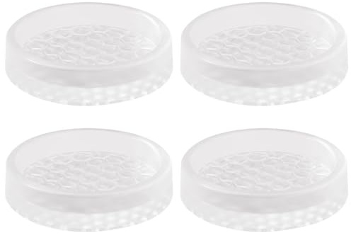 4 Pièces Patins pour Meubles,5cm Transparent Patin Antidérapant en Caoutchouc, Protection Pied de Chaise, Patins Antidérapants Coupelles de roulettes pour Meubles pour Lit Armoire Canapé Chaise Table