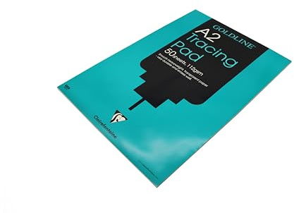 Clairefontaine GPT3A2Z - Block Goldline geleimt, Transparentpapier DIN A2, 112g, 50 Blatt, sehr stabil, ideal für technischen Zeichnung und Kunstprojekte, 1 Stück