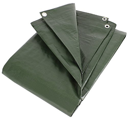 Bâche en polyéthylène - 1,5 x 6 m - Vert - 210 g/m² - 431506