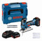 Bosch Professional GST 18 V-LI S Sierra de calar a batería, 2 baterías x 5.0 Ah, 550-2.700 cpm, profundidad de corte 120 mm, en L-BOXX, 18 V