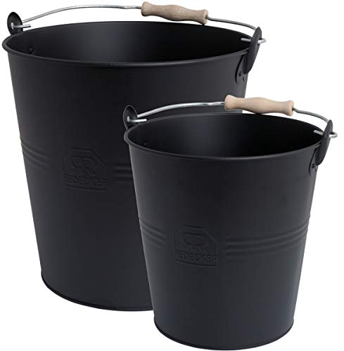 Bürstenhaus Redecker Eimer 2er-Set, schwarz - 5 l und 10 l