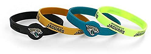 NFL Jacksonville Jaguars Silicone Bracelets, 4-Pack