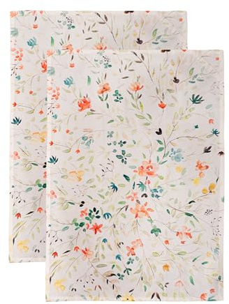 Maison d' Hermine Colmar 100% cotone Set di 2 asciugamani da cucina Multi-Purpose | Asciugamani da bar | Primavera/Estate (50 cm x 70 cm)