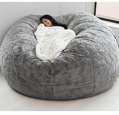 LAZULZ Pouf Géant Immense, Beanbag (sans Remplissage) Meubles de Salon Party Lavable Pouf Poire Fauteuil Poire Housse de-130 * 65cm/5ft