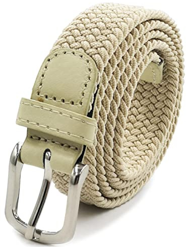 Glamexx24 Unisex Elastischer Stoffgürtel Geflochtener: 25mm Breite Elastik Flechtgürtel Stretchgürtel Dehnbarer Gürtel für Damen und Herren, Länge 65 cm bis 110 cm
