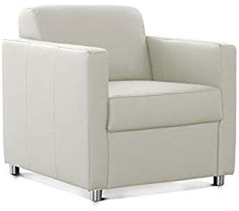 CAVADORE Corianne Sessel, mit Federkern, Polstersessel in Lederoptik Design, 78 x 80 x 83, Kunstleder: weiß