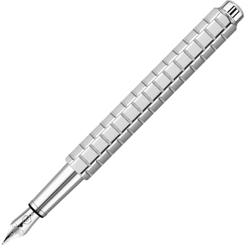 Caran d'Ache Ecridor Avenue Füllfederhalter, Palladium beschichtet, Feder M, Silber