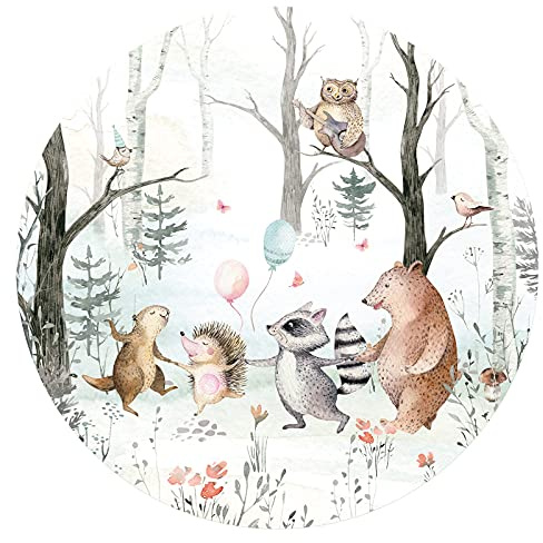 Little Deco Wandtattoo Wandsticker Kinderzimmer Tiere des Waldes Wandsticker Baby Wanddeko Spielzimmer Wandaufkleber Schlafzimmer Wandbild selbstklebend DL638-9-XL