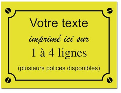 Straßenschild aus Aluminium, für Innen- und Außenbereich, 30 x 20 cm, Gelb