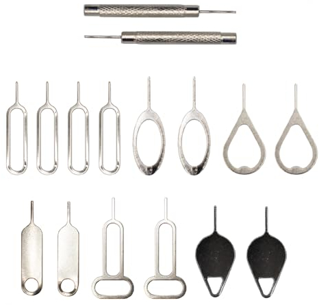 MMOBIEL 16 x Universal SIM Card Removal Tool SIM Ejector Pin Compatible with all Smartphones - iPhone, Samsung, Xiaomi, Oppo, Huawei, OnePlus, etc.