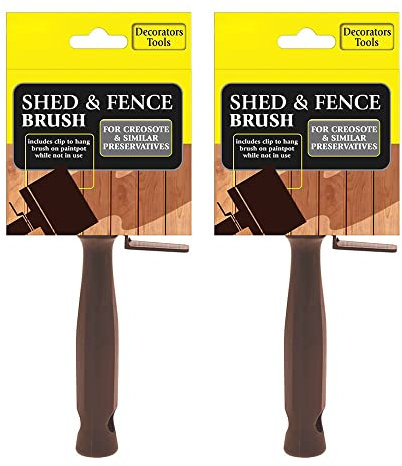 Wallpaper Paste, Shade & Fence and Masonry Paint Brushes for Wallpapering; - Great for Painting Fences and Walls as a Wall/Home Decor (Shed and Fence, Pack of 2)