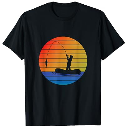 Angel Vintage Angelausrüstung Fischer Retro Angler Outfit T-Shirt
