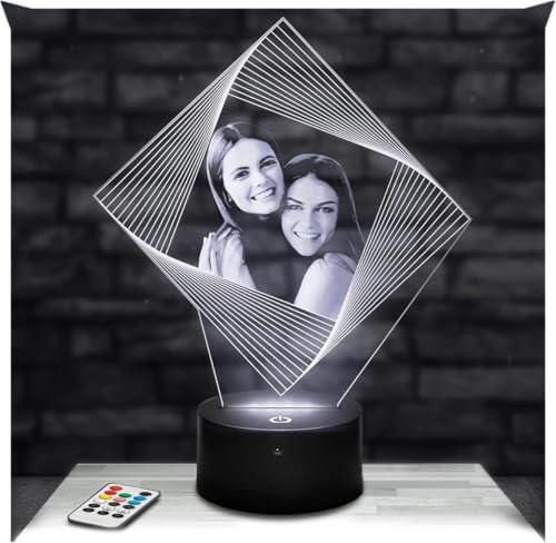 Lampephoto.fr - Personalisierte lampe mit foto und text durch Lasergravur. Geburtstagsgeschenk fotolampe Geschenkidee für weihnachten. Geschenk für Mann und Frau. 3D lampe mit Bild. Fotogeschenk
