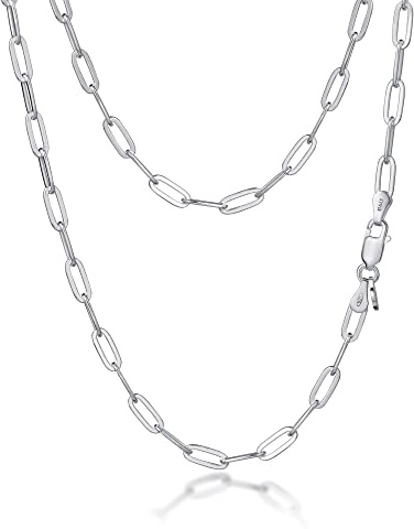 Amberta Posaune Gliederkette aus 925er Sterlingsilber für Damen