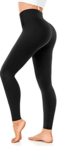 FuelMeFoot Leggings Damen High Waist Blickdicht Sportleggings | Damen Lang Elastisch Bauchkontrolle Slim Fit Sporthose Leggins für Yoga Gym Fitness Alltag